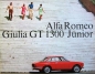 Preview: Alfa Romeo Giulia GT 1300 Junior Modelprogram 1968 Carbrochure (6881)